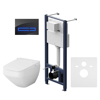 IS450A38.CCC50A Инст с клавишей Touchless Pro стекло, черн. с подвесным унитазом Inspire V2.0 FlashClean с эл биде IS450A38.CCC50A Инст с клавишей Touchless Pro стекло, черн. с подвесным унитазом Inspire V2.0 FlashClean с эл биде