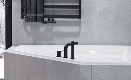 Смеситель на борт ванны EXCELLENT Pi AREX.1233BL (черный мат)