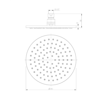 Верхний душ OMNIRES D=20 см WG120CR (хром) Верхний душ OMNIRES D=20 см WG120CR (хром)