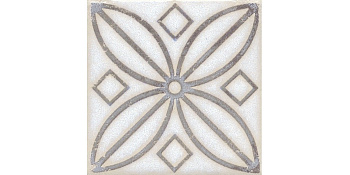 Вставка Амальфи орнамент коричневый  9,8x9,8x0,7