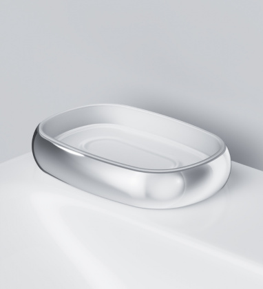 Стеклянная мыльница Sensation, 15,6х2,8х10,6 см, хром, A3031200