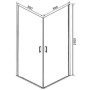Душевой уголок Orange E04-090TCR без поддона 90х90, стекло прозрачное