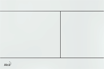 Кнопка управления для скрытых систем инсталляции, нержавеющая сталь-белый глянец Кнопка управления для скрытых систем инсталляции, нержавеющая сталь-белый глянец