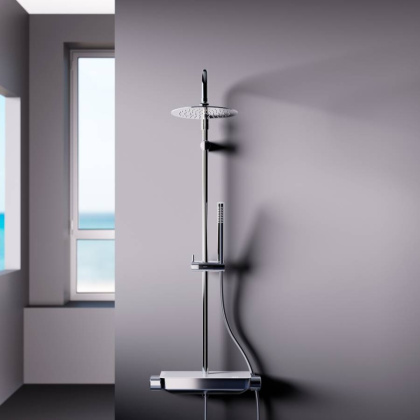 936780000 Scandinavian Pure душевая система с душевым смесителем-полкой, хром