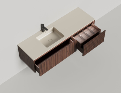 Подвесная тумба Domino 1400, шпон