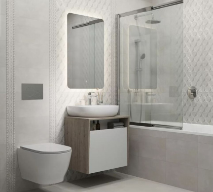 Декор HGD\A583\6437 Корредо серый 40см*25см*8мм (1уп/10шт/), шт