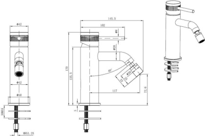Смеситель для биде Allen Brau Priority 5.31A04-00 (с донным клапаном) хром Смеситель для биде Allen Brau Priority 5.31A04-00 (с донным клапаном) хром