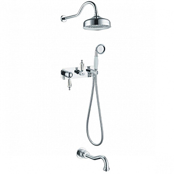 Смеситель для ванны, встроенный BRILLANTE Ripresa_Комплект