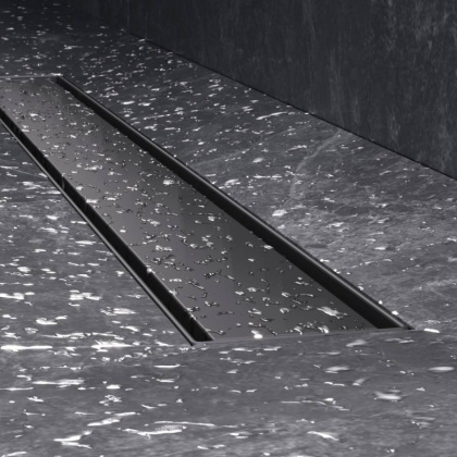 W01SC-U11-070-04BM MasterFlow Трап для душа линейный универс затвор Tile 70см цвет черн мат