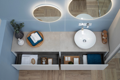 Тумба под раковину Aquanet Nova Lite 100 белый (1 ящик)