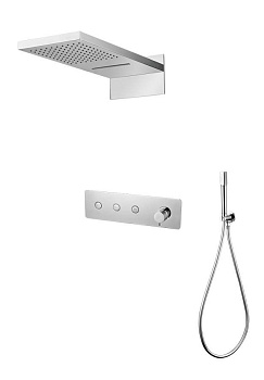 Встроенная душевая система FUSION, трехпозиционная CHROME Встроенная душевая система FUSION, трехпозиционная CHROME