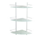 K-3133WHITE Полка стеклянная тройная угловая