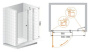 ELENA-W-B-11-100+90-C-Cr Душевая дверь