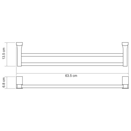 Leine K-5040WHITE Держатель полотенец двойной