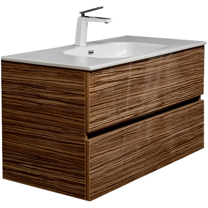 Тумба без раковины Vallessi 100*46cm ZEBRANO 2 полки 837-100-Z Boheme