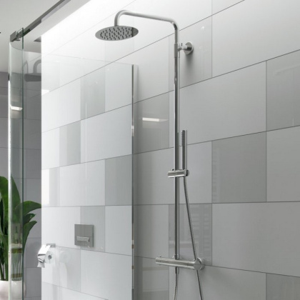 Термостатическая душевая система наружного монтажа EXCELLENT Rain Termo Round ARAC.SY.107CR (хром) Термостатическая душевая система наружного монтажа EXCELLENT Rain Termo Round ARAC.SY.107CR (хром)