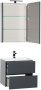 Мебель для ванной Aquanet Алвита 60 серый антрацит