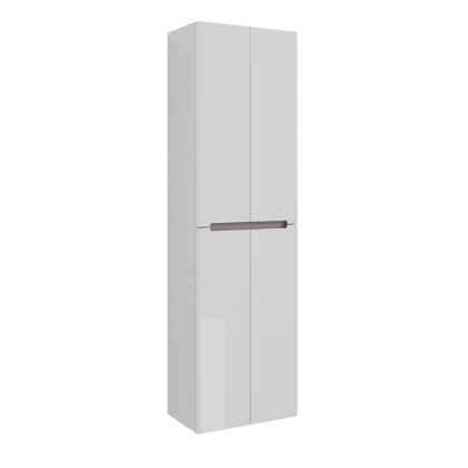 Пенал Lemark BUNO 50см подвесной/напольный, 4-х дверный, цвет корпуса, фасада: Белый глянец