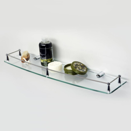 K-555 Полка стеклянная, 60х5х15 см, хром, K-555
