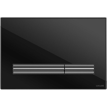 Кнопка PILOT черная глянцевая стекло