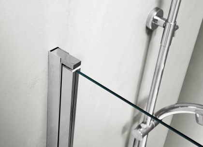 AQ DEL SBA 08015CH Шторка на ванну, одноэлементная, поворотная 800X1500 профиль хром, стекло прозрачное (старый артикул AQNAP6211-80)