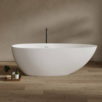 Ванна из искусственного камня ABBER Stein AS9611NM-1.7 белая матовая