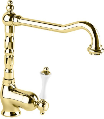 MARGOT-LLM2-01-N Смеситель кухонный однрычажный, исполнение хром, ручка чёрная