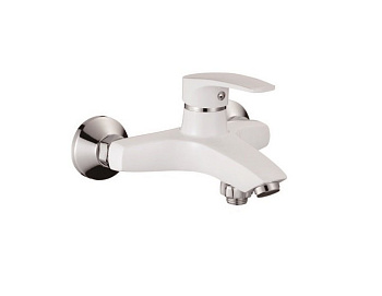 Смеситель для ванны латунь, белый S5002F