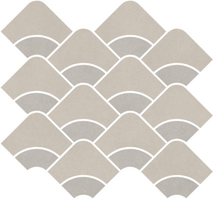 Декор Таделакт наборный бежевый светлый, серый матовый обрезной 30x28x0,9
