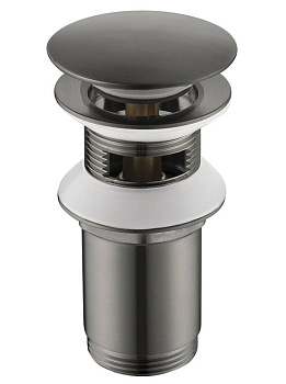 Донный клапан Timo 8011/18 черное золото с переливом