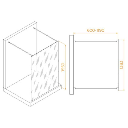 Душевая перегородка RGW WA-016Gb, RGW 35101614-16