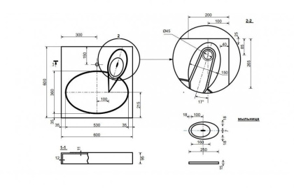 Раковина "LEA silk" 600х600