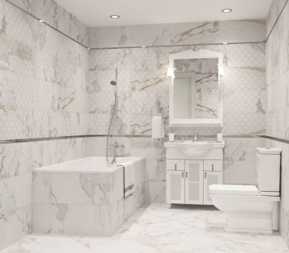 Керамогранит полированный K-1001/LR/600x1200x11, Marble Trend