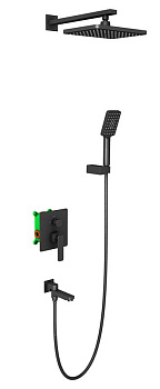 Душевая система Timo Torne SX-4399/03SM скрытого монтажа, черная