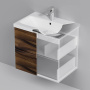 База под раковину подвесная с 2 ящиками, 54х60х40,8 см, коричневая, M90FHX0602HF