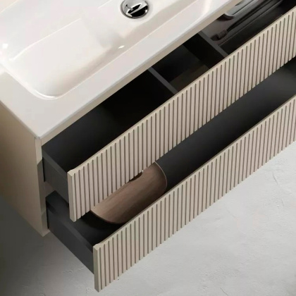 Тумба подвесная SANCOS Snob T 790х445х500, c двумя ящиками оснащенными доводчиками, Beige Soft , арт.SNT80CE