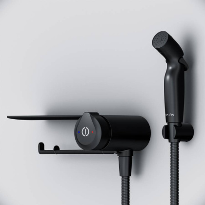 F0H85A822 X-Joy TouchReel, гигиенический набор со смесителем для душа с полкой, держателем туалетной F0H85A822 X-Joy TouchReel, гигиенический набор со смесителем для душа с полкой, держателем туалетной