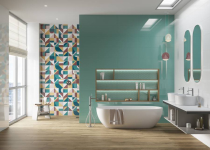 Вставка Mono Jasmine geometry sea 30х60 Вставка Mono Jasmine geometry sea 30х60