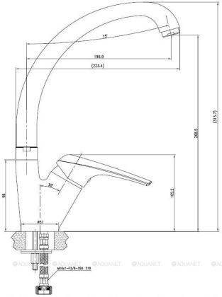 Смеситель для кухни Aquanet Conte SD91385 Смеситель для кухни Aquanet Conte SD91385