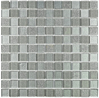 Мозаика стеклянная Shine Silver (чип 4*25*25) 300*300(22шт.-1.98м2), м2