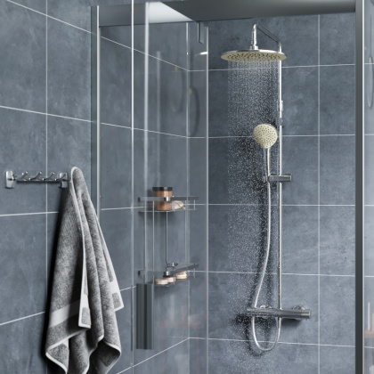 Комплект Ограждение Gem, 190х90х90 см, хром, WK90DJ