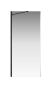 Боковая перегородка Creto Tenta 123-SP-900-C-B-8 стекло прозрачное EASY CLEAN, профиль черный, 90х200 см