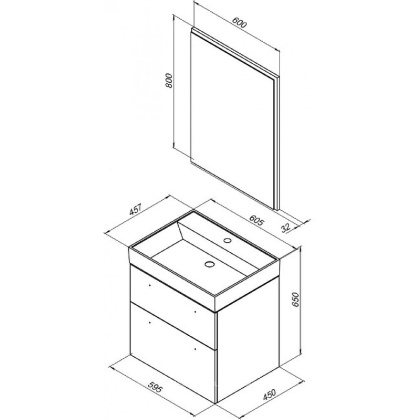 Тумба под раковину Aquanet Nova 60 дуб рошелье (2 ящика) Тумба под раковину Aquanet Nova 60 дуб рошелье (2 ящика)