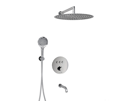 A175817 Thermo Встраиваемый комплект для ванны с верхней душевой насадкой, лейкой и изливом Wasserkraft