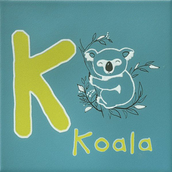 Декор OS\A237\5281 Зоопарк К синий, голубой 20см*20см*6,9мм (1уп/10шт/)фауна, шт