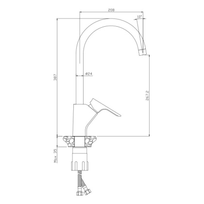 Смеситель д/кухни PORTO, арт.11430PR