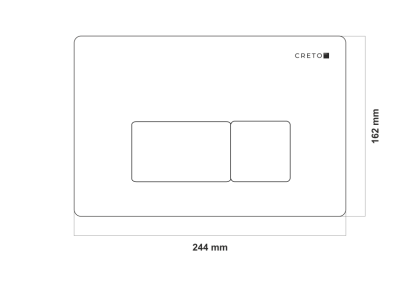 Клавиша смыва Creto Snap 1.7 для унитаза, черная матовая