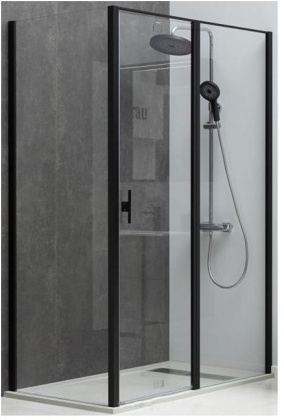 PRIORITY, Ограждение набор: 1400(дверь) х 900(боковое стекло), браш черный (269546), шт