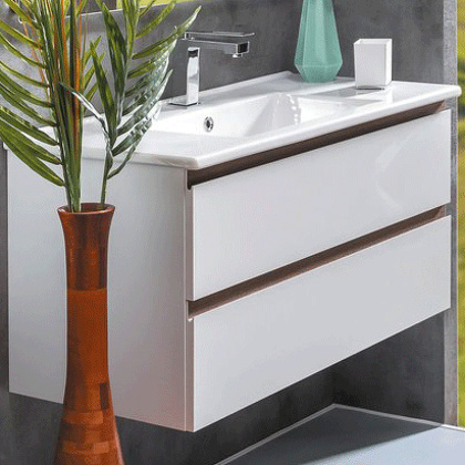 Тумба CAPOLDA 100 белая + ручка дерево 849-100-WW Boheme