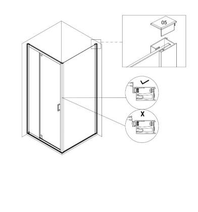 Душевая дверь Creto Astra 121-WTW-900-C-B-6 стекло прозрачное профиль черный, 90х195 см Душевая дверь Creto Astra 121-WTW-900-C-B-6 стекло прозрачное профиль черный, 90х195 см